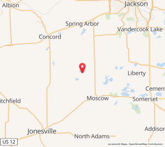 Map of Hanover, Michigan