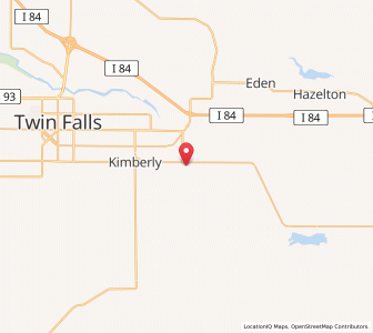 Map of Hansen, Idaho