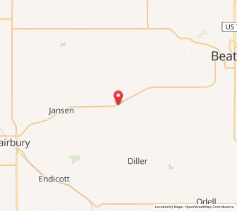 Map of Harbine, Nebraska