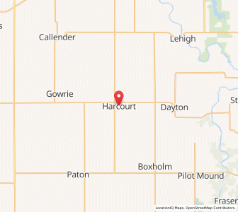 Map of Harcourt, Iowa