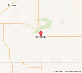 Map of Hardesty, Oklahoma