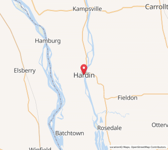 Map of Hardin, Illinois