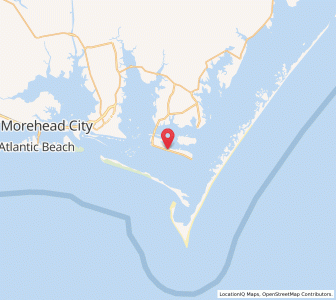Map of Harkers Island, North Carolina