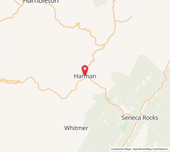 Map of Harman, West Virginia