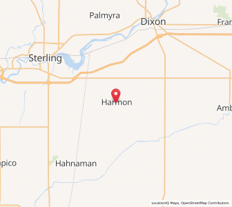Map of Harmon, Illinois