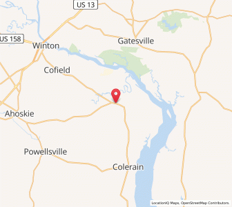 Map of Harrellsville, North Carolina