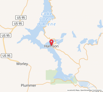 Map of Harrison, Idaho
