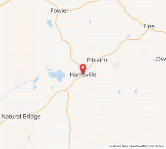 Map of Harrisville, New York