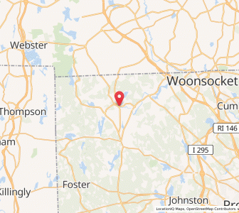 Map of Harrisville, Rhode Island