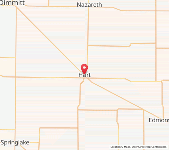 Map of Hart, Texas