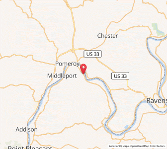 Map of Hartford City, West Virginia