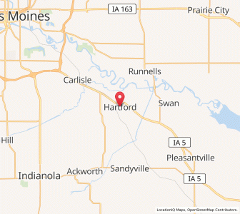 Map of Hartford, Iowa