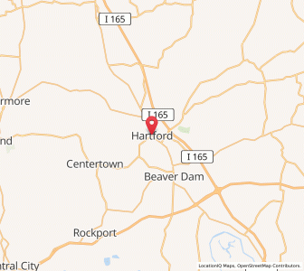 Map of Hartford, Kentucky