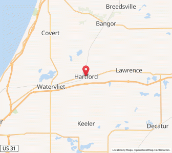 Map of Hartford, Michigan