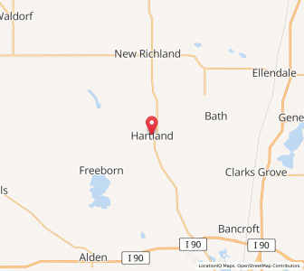 Map of Hartland, Minnesota