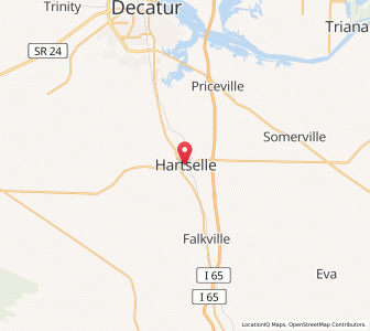 Map of Hartselle, Alabama