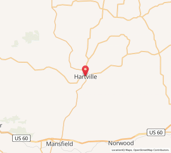 Map of Hartville, Missouri