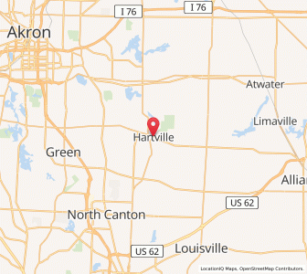 Map of Hartville, Ohio
