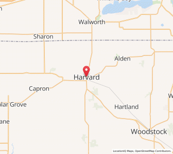 Map of Harvard, Illinois