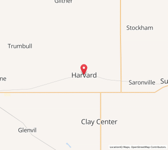 Map of Harvard, Nebraska