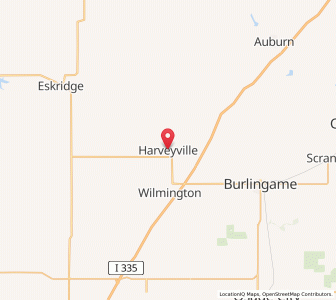 Map of Harveyville, Kansas