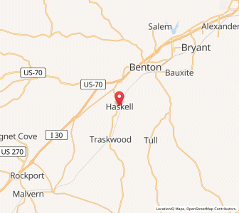 Map of Haskell, Arkansas