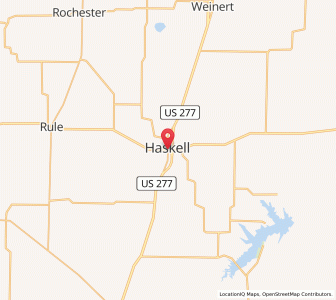 Map of Haskell, Texas