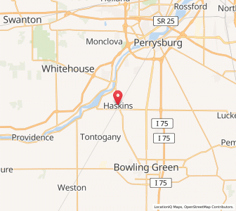 Map of Haskins, Ohio