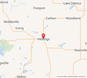 Map of Hastings, Michigan