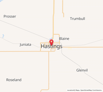 Map of Hastings, Nebraska