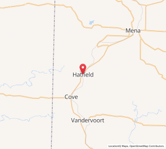 Map of Hatfield, Arkansas