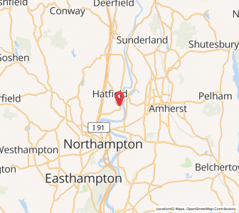 Map of Hatfield, Massachusetts