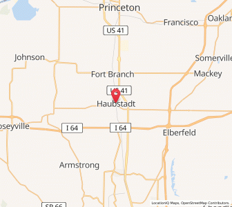 Map of Haubstadt, Indiana