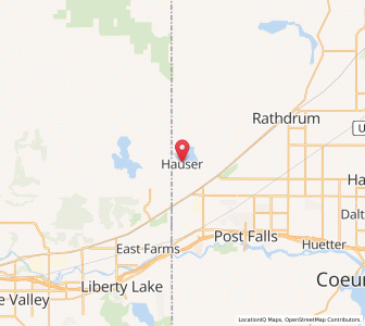 Map of Hauser, Idaho