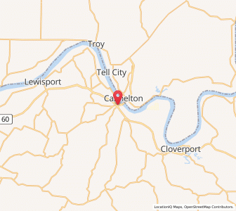 Map of Hawesville, Kentucky