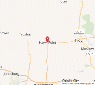 Map of Hawk Point, Missouri