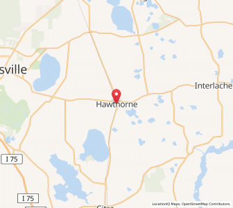Map of Hawthorne, Florida