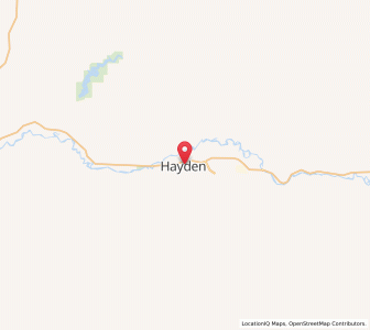 Map of Hayden, Colorado