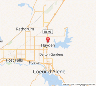 Map of Hayden, Idaho