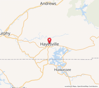 Map of Hayesville, North Carolina