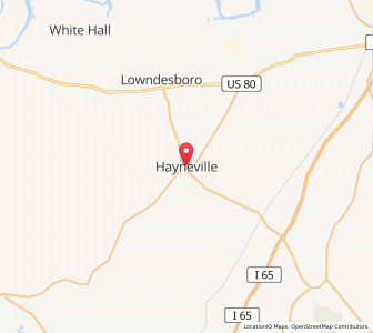 Map of Hayneville, Alabama