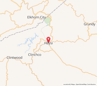 Map of Haysi, Virginia