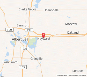 Map of Hayward, Minnesota