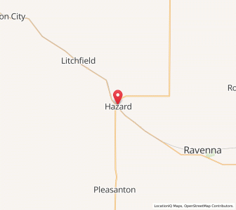 Map of Hazard, Nebraska