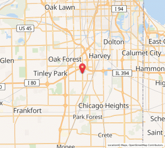 Map of Hazel Crest, Illinois