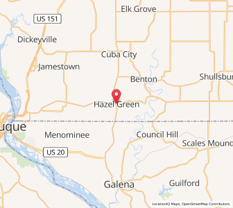 Map of Hazel Green, Wisconsin