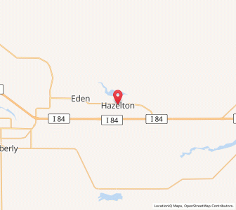 Map of Hazelton, Idaho