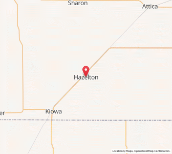 Map of Hazelton, Kansas