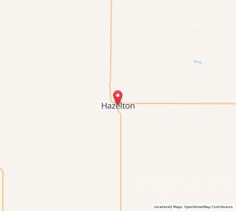 Map of Hazelton, North Dakota