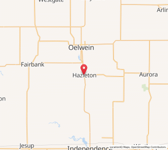 Map of Hazleton, Iowa